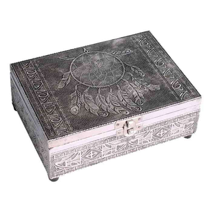 Κουτί Ξύλινο Ονειροπαγίδα (μεταλλική επικάλυψη) Κουτιά φύλαξης ταρώ